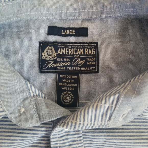 Mens Stripe Casual Collar Button Down Shirt - Picture 3 of 4